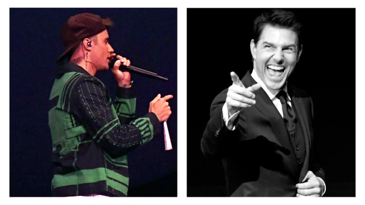 Justin Bieber y Tom Cruise
