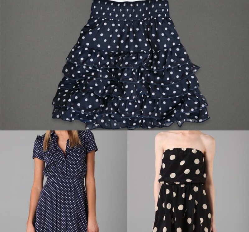 Abercrombie & Fitch tiene una gran variedad de diseños con lunares, así como Chloe Sevigny for Opening Ceremony y Mason by Michelle Mason.
