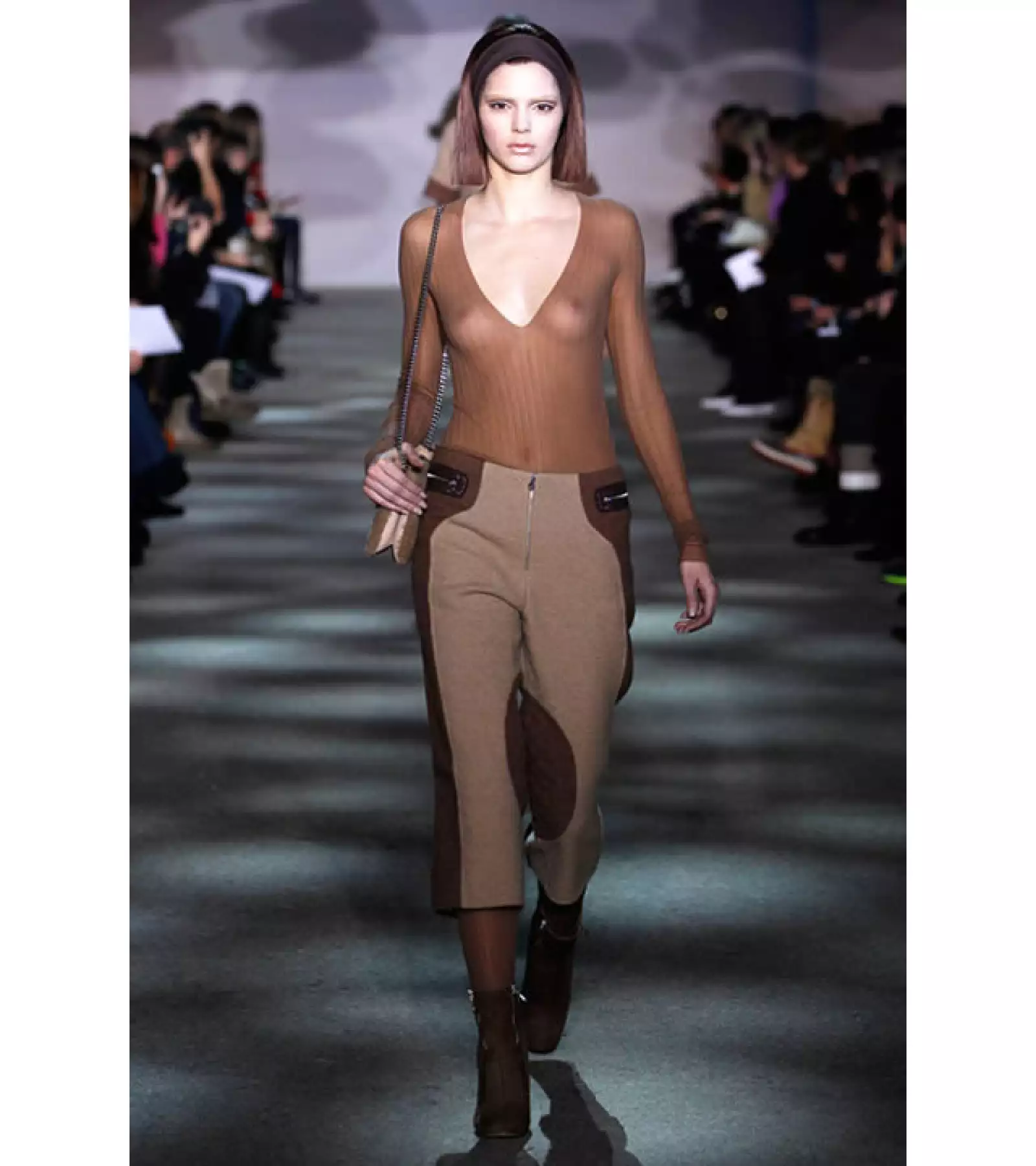 Modeló en la pasarela de Marc Jacobs otoño-invierno 2014.