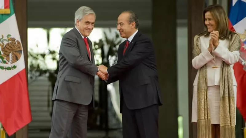 Sebastian Piñera y Felipe Calderon