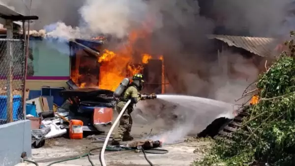 Incendio en hospital civil de Morelia