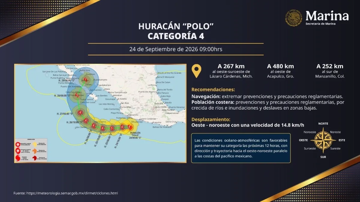 Mapa de México en donde se observan los estados colindantes con el océano Pacífico y círculos amarillos.jpeg