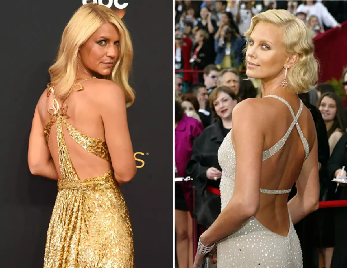 Claire llevó un look de Schiaparelli en esta edición de los Emmy. Charlize optó por un vestido de Gucci en los Oscar de 2004.