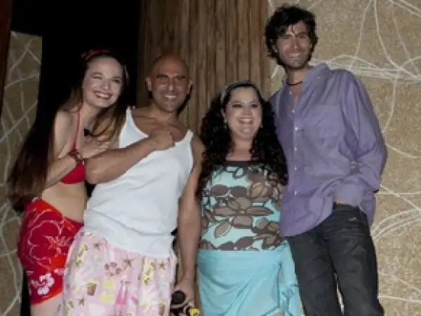 Lourdes Reyes, Héctor Suárez Gomis, Crhistina Pastor, Benny Ibarra durante la presentacion de Christina Pastor.