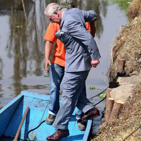 La visita a Xochimilco fue en la mañana del lunes.