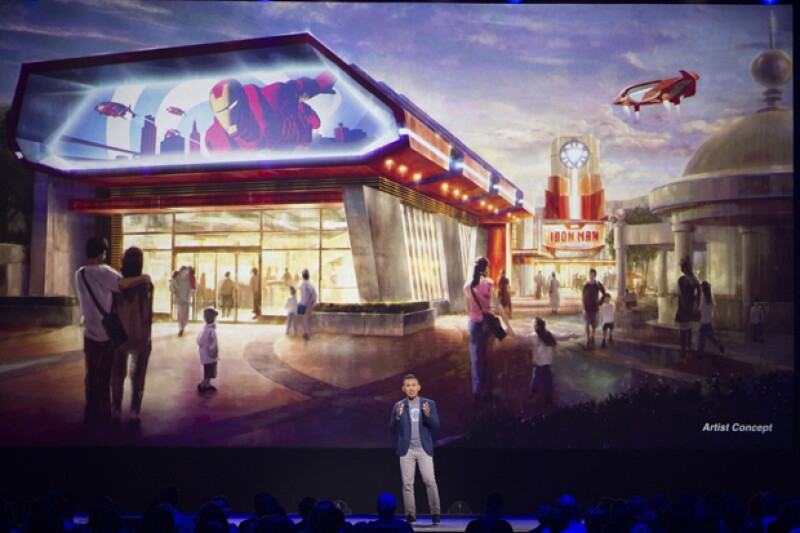 Presentación del concepto de la Iron Man Experience durante la D23.