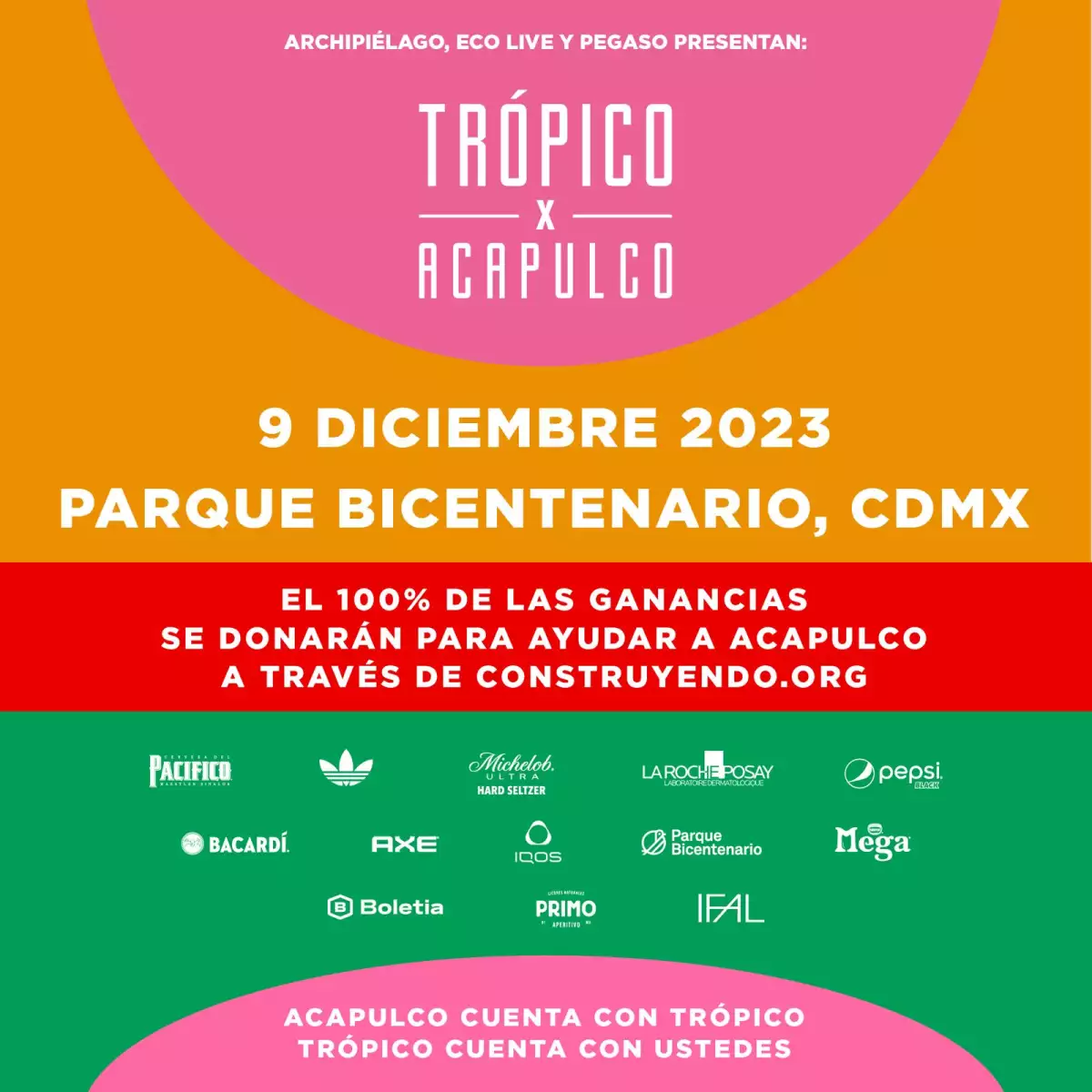 Trópico 2023 cambia de sede a CDMX y sus ganancias serán donadas a la reconstrucción de Acapulco.