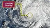 Imagen satelital del huracán Vance en el océano Pacífico.