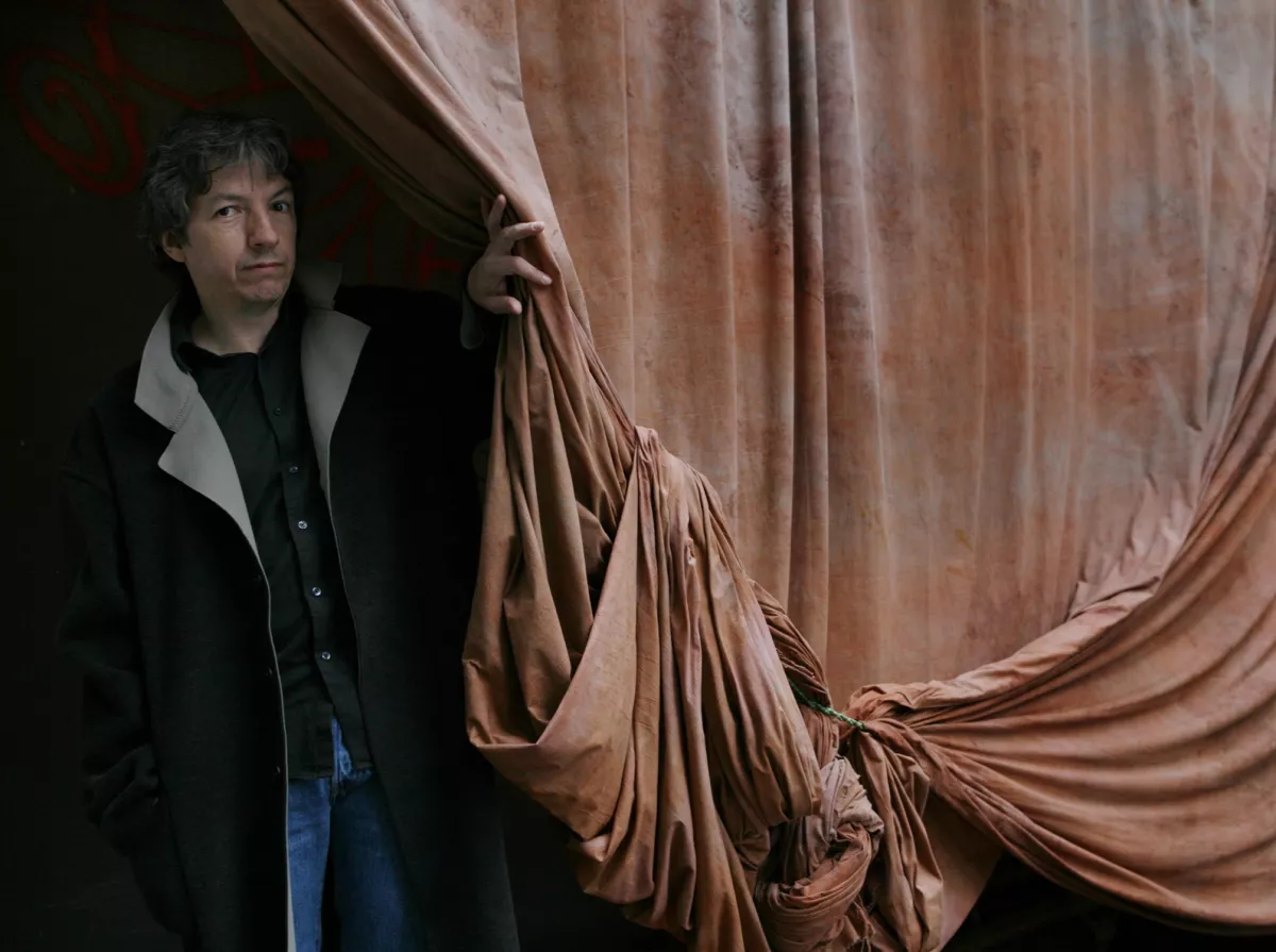 Close-up of Mexican author David Toscana in Paris, France on December 10th, 2008.