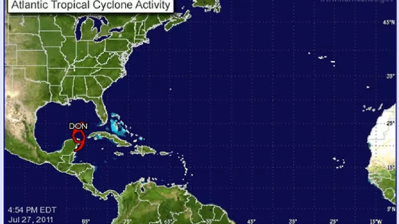 El ciclon Don se forma