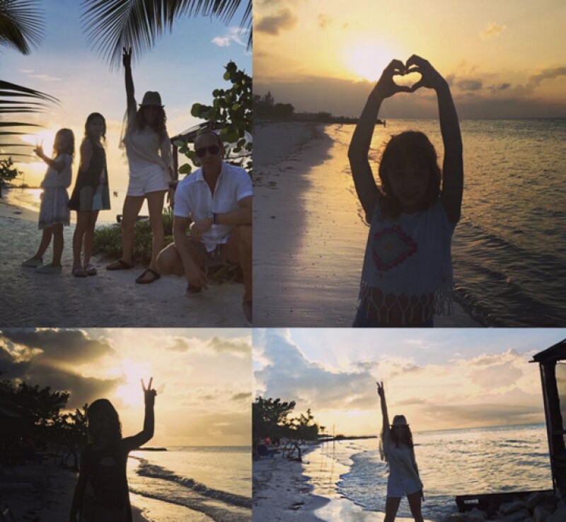 Los Rubín Legarreta felices en sus vacaciones navideñas por Holbox.