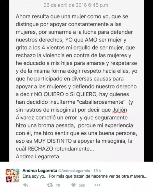 Fue a través de este tuit con el que dio su respuesta y su opinión sobre lo sucedido.