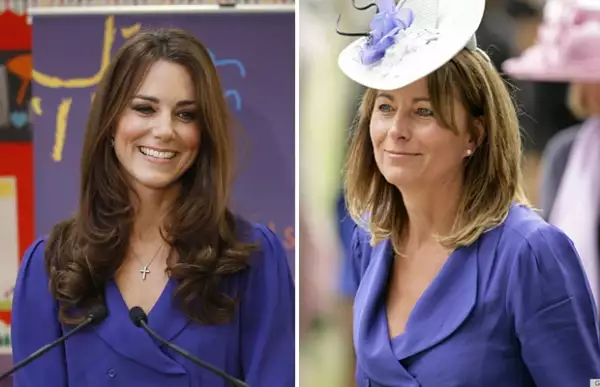 Kate y Carole usando el mismo vestido Reiss.