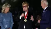 Jill Biden, Elton John y Joe Biden