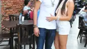 Ayari Anaya y Carlos Ibarra juntos en la inauguración del nuevo bar de Carlos, Churchill.