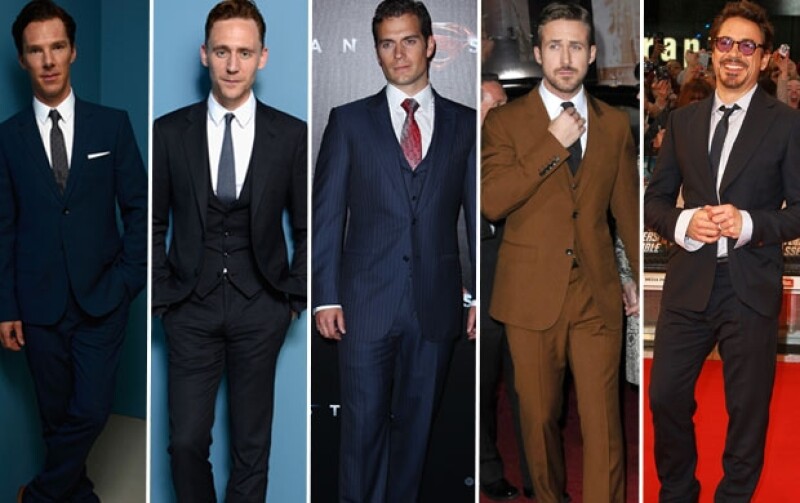 Los actores de la revista votaron más que por la galanura por sus personalidades. En la foto: Benedict Cumberbatch, Tom Hiddleston, Henry Cavill, Ryan Gosling, Robert Downey Jr.