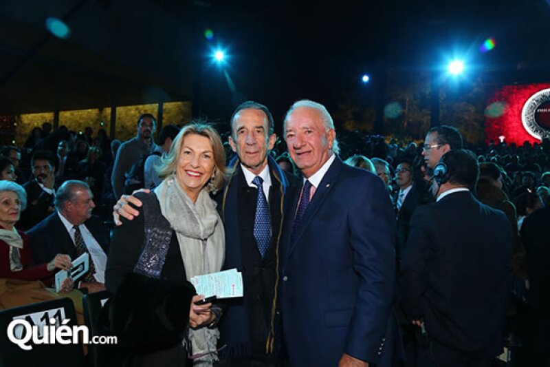 Manuel Arango, Marie Thérèse Arango y Marcos Fastlicht.