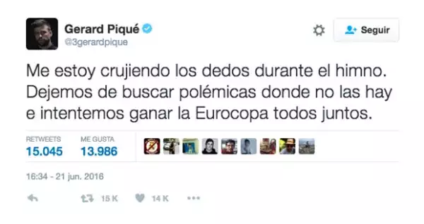 Este fue el tuit con el que Piqué se defendió.