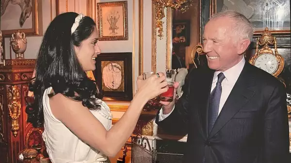 Salma Hayek y su suegro, François Pinault