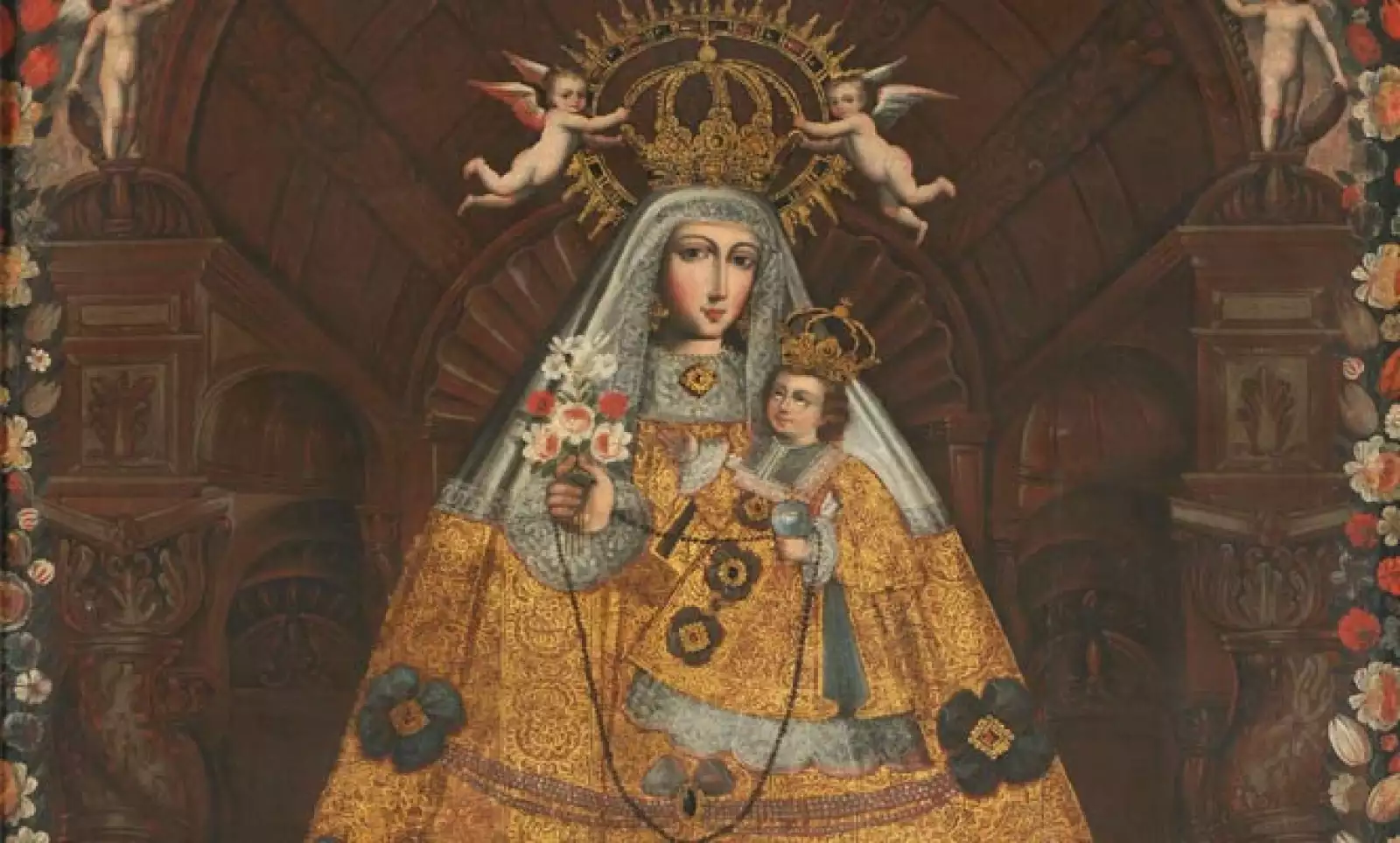 Autor: Escuela Cuzqueña. Material: Óleo sobre tela. Tamaño: 213 x 151.3 cm. Origen: Col. Museo de Arte de Lima, Lima, Perú.