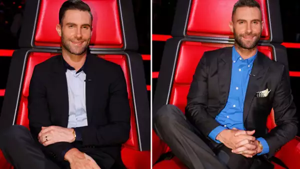 Durante su aparición en The Voice, el cantante robó suspiros con su nueva apariencia, la cual fue cortesía de ni más ni menos que de su esposa, la modelo Behati Prinsloo.