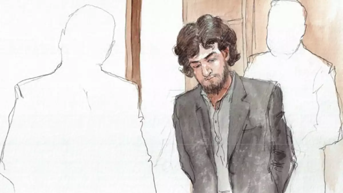 Una ilustración del momento en que Tsarnaev se entera de su setencia de muerte en mayo pasado por el ataque al maratón de Boston