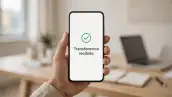 El edificio del Banco de México y una persona sosteniendo un celular con la notificación de transferencia recibida.