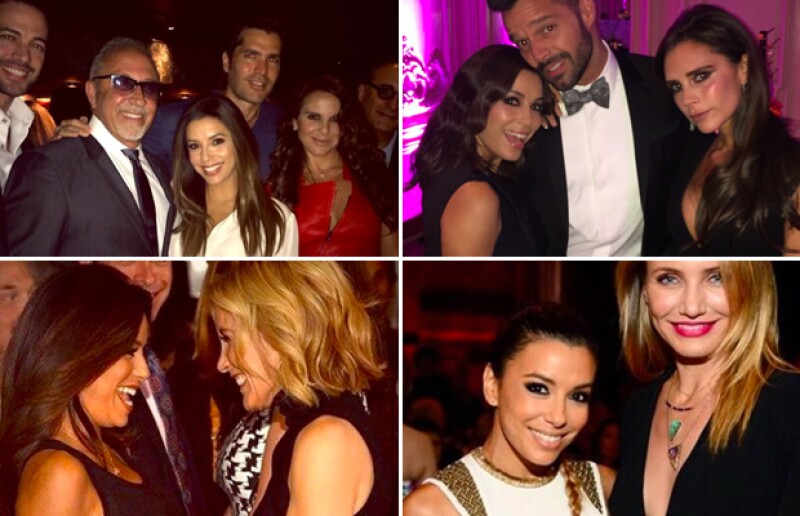 ¡Lluvia de estrellas! Eva tiene muchos amigos de Hollywood, aquí la prueba.