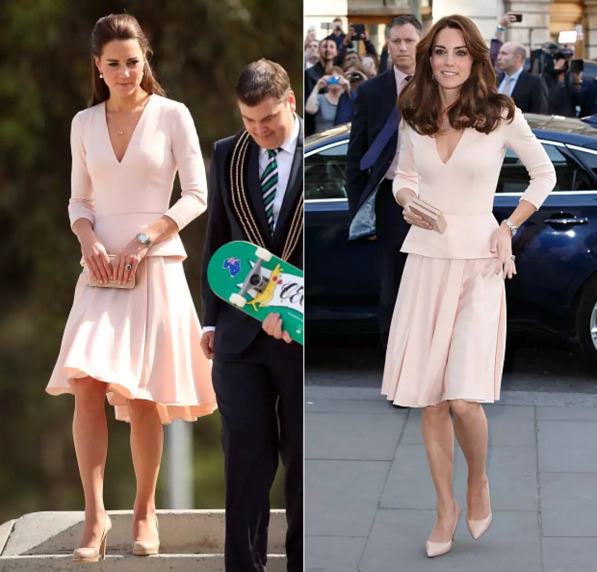 La royal usó el mismo look en 2014 y en 2016.