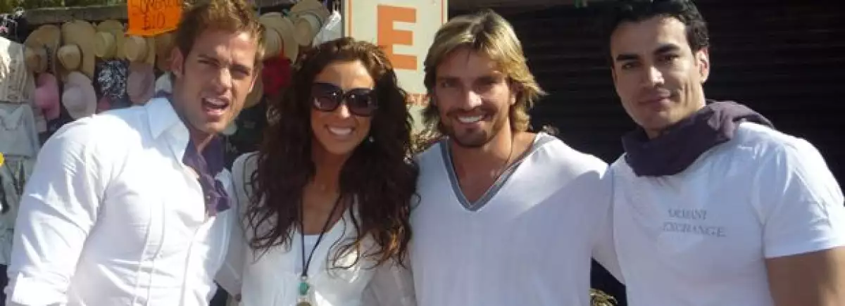 Aquí con William Levi, Jacky Bracamontes y David Zepeda.