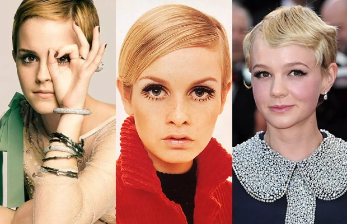 El corte destaca los pómulos y los ojos.