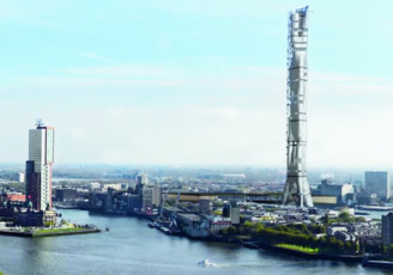 Con sus 450 m de altura La Rotterdam Tower serán uno de los edificios más altos de la ciudad. (Foto: Cortesía Monolab)