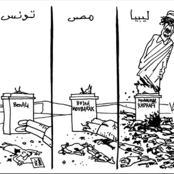 Gadhafi - caricatura - Pierre Kroll