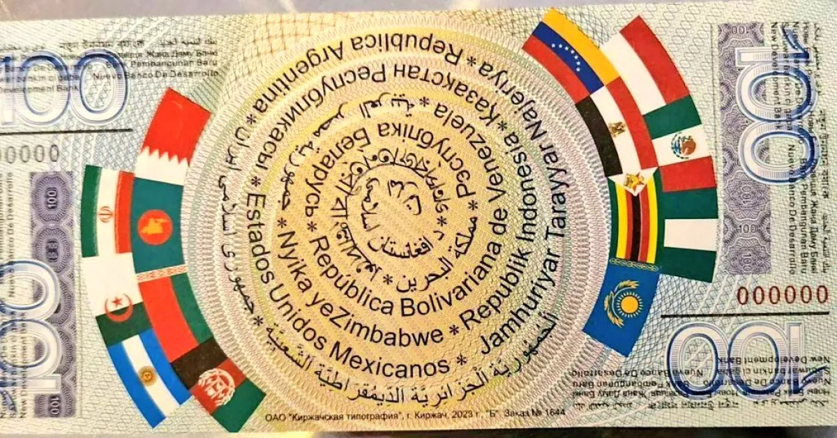 billete de 100 BRICS