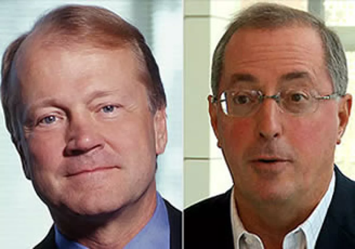 Paul Otonelli, CEO de Intel y Jhon Chambers, director ejecutivo de Cisco opinan diferente sobre los efectos de la ley sobre chips. (Foto: Cortesía CNN Money.com)