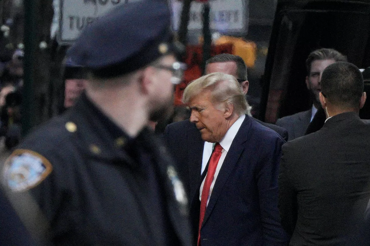 Former U.S. President Trump indicted by a Manhattan grand jury, in New York City