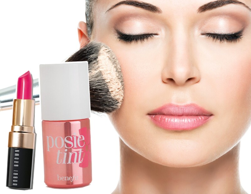 Opta por maquillaje que puedas usar en más de una parte de la cara.