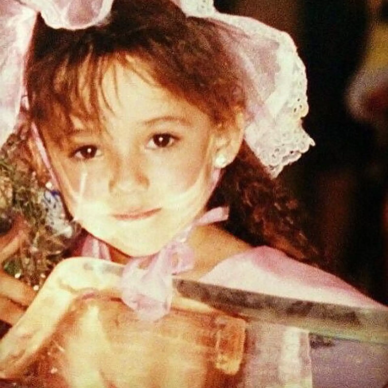 Sherlyn a unos cuantos añitos de edad.