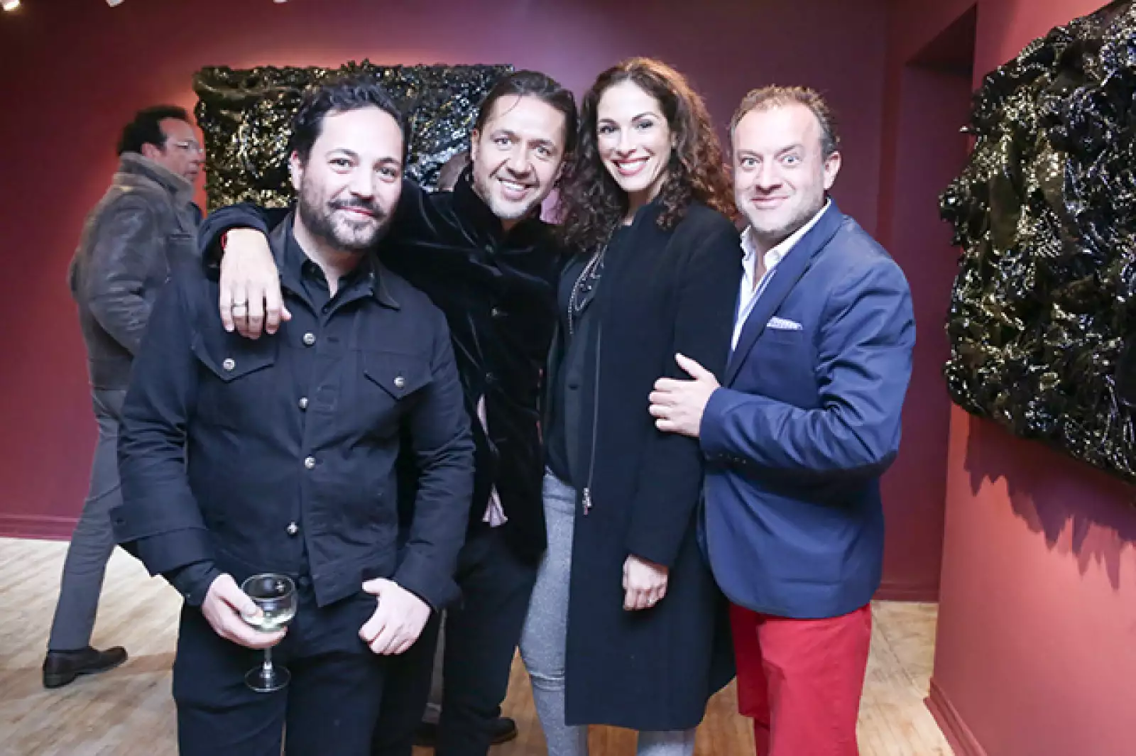 Héctor Bitar, Ricardo y Carolina Reyes con Alex Lemaire