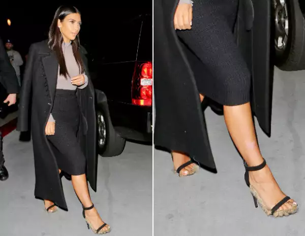 Las particulares zapatillas de Kim pertenecen a la colección otoño-invierno de Celine.