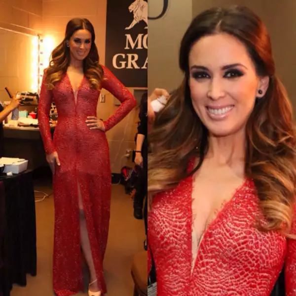 Tanto Jacky como Roselyn se pusieron de acuerdo para usar la misma tonalidad roja.