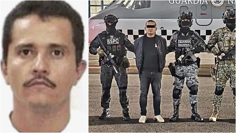 En la imagen, del lado izquierdo Nemesio Oseguera y del lado derecho Iván Cazarín, alías "El Mencho".