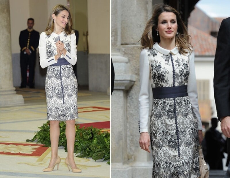 En esta ocasión, Letizia sólo le dio un "twist" a su look con una bolsa.