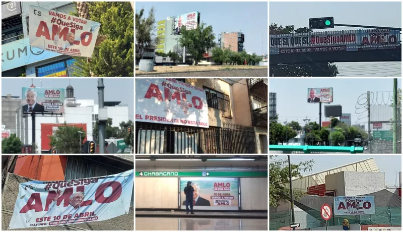 Propaganda a favor de la revocación en calles de la CDMX