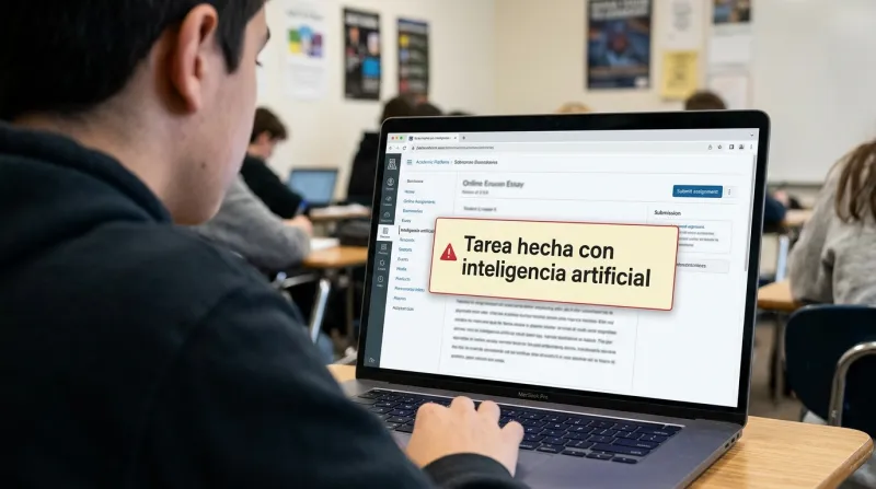 Alumno de preparatoria sube una tarea a la plataforma de su escuela y esta la detecta como inteligencia artificial.