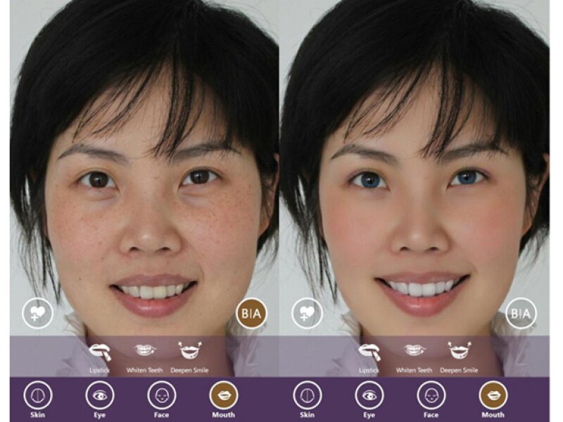 La app te da opción de maquillaje.
