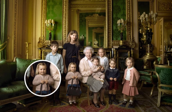 En el retrato de la reina por su 90 cumpleaños, hubo una pequeña -que no fue la princesa Charlotte- la que llamó la atención y le robó el spotlight a Isabel II.