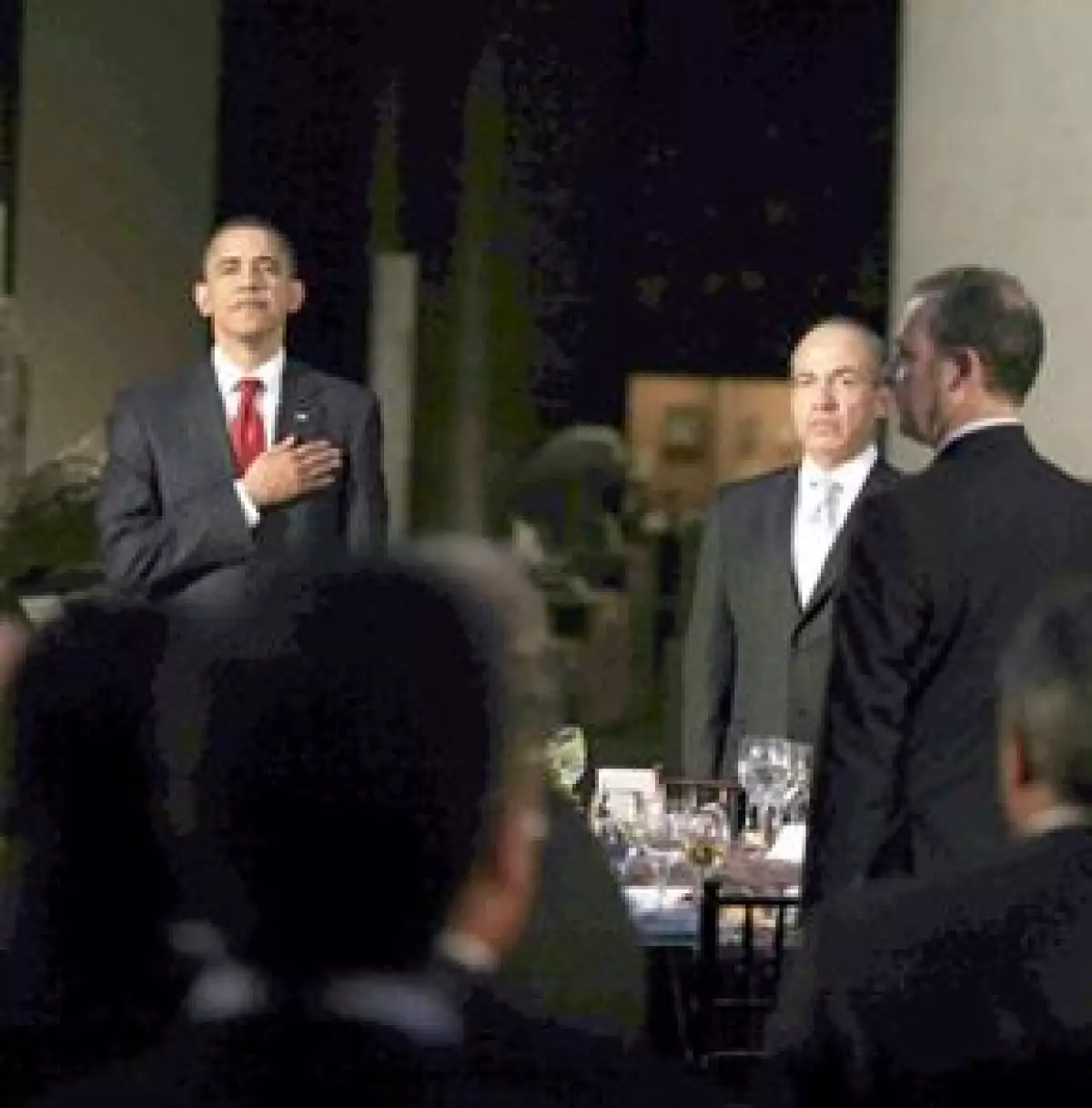 El presidente de Estados Unidos disfrutó de una velada en el Museo Nacional de Antropología, brindó por ambos países y degustó comida mexicana.