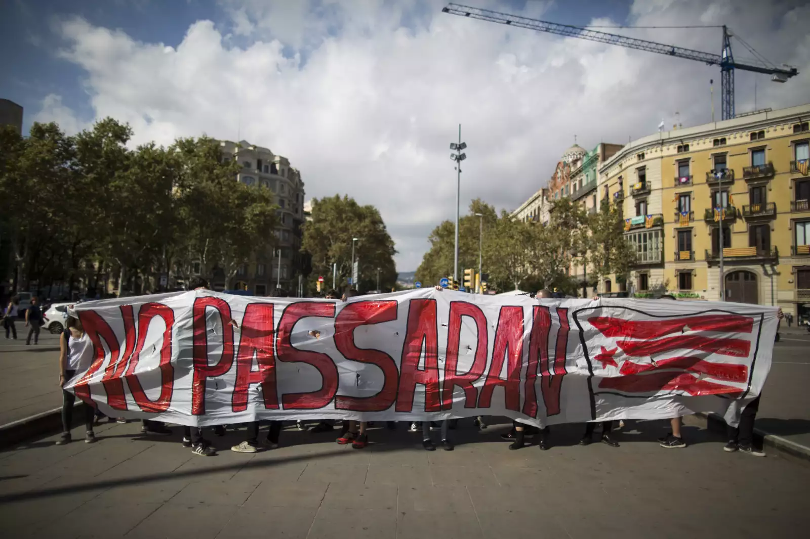 Situation outside Parliament of Catalonia in Barcelona