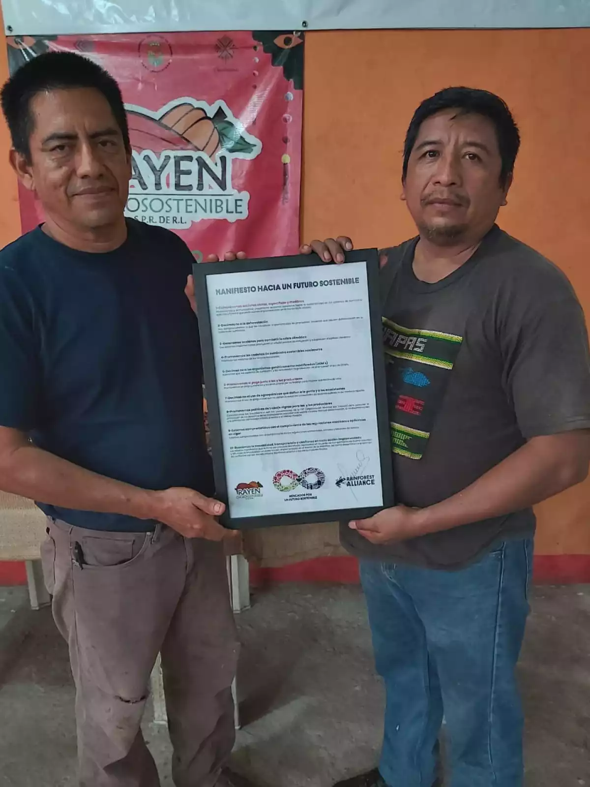 Productores de cacao en Chiapas